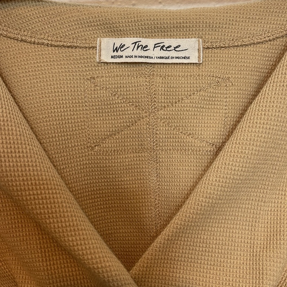 Free People We the Free All Nighter Long Sleeve Surplice Crop Top - Picture 4 of 8